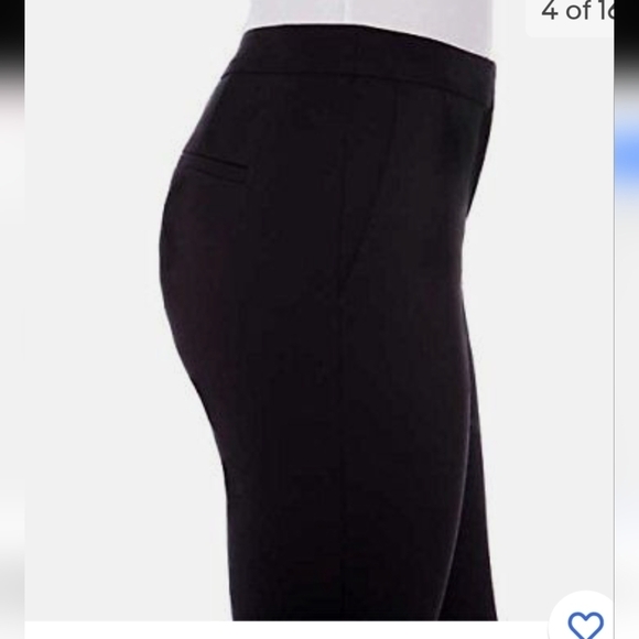 Black pants Mario Serrani Italy stretch-slim fit tummy control Sz 6 - Picture 2 of 10